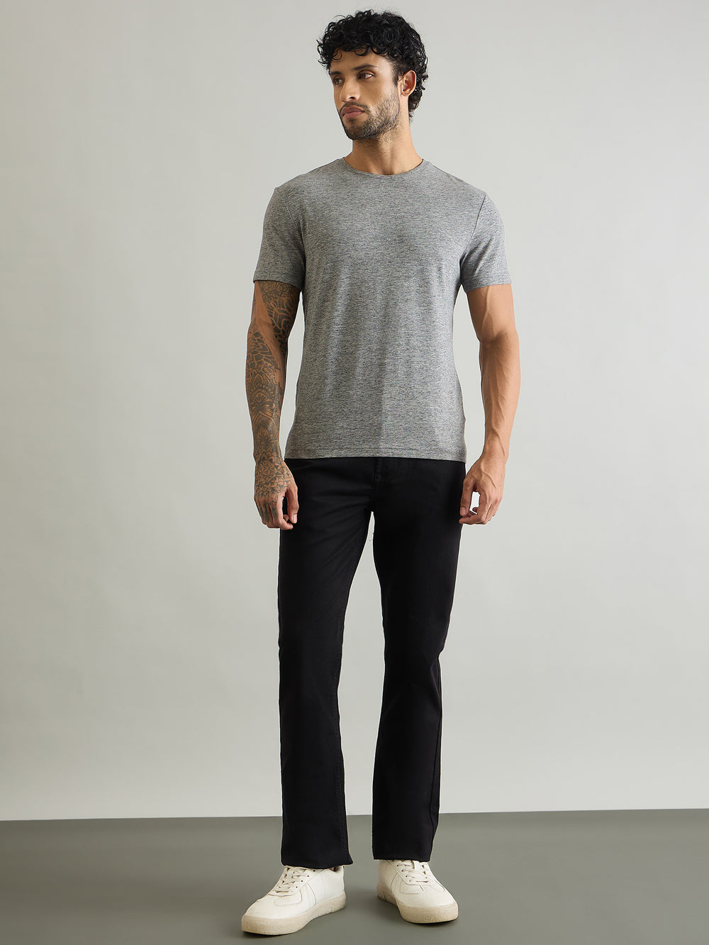 Vanguard Obsidian Slim Straight Fit Denim - Dark Olive - full length
