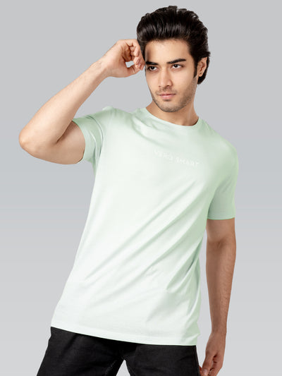 World's Finest Luxury Feel Regular-Fit Cotton Crew Tee - Pastel Blue
