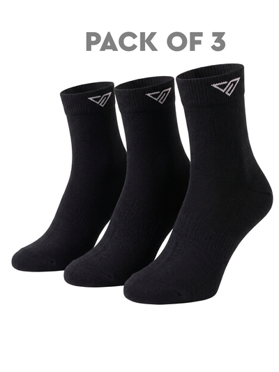 Ultra Smooth Daily Basic Socks - BLACK-BLACK