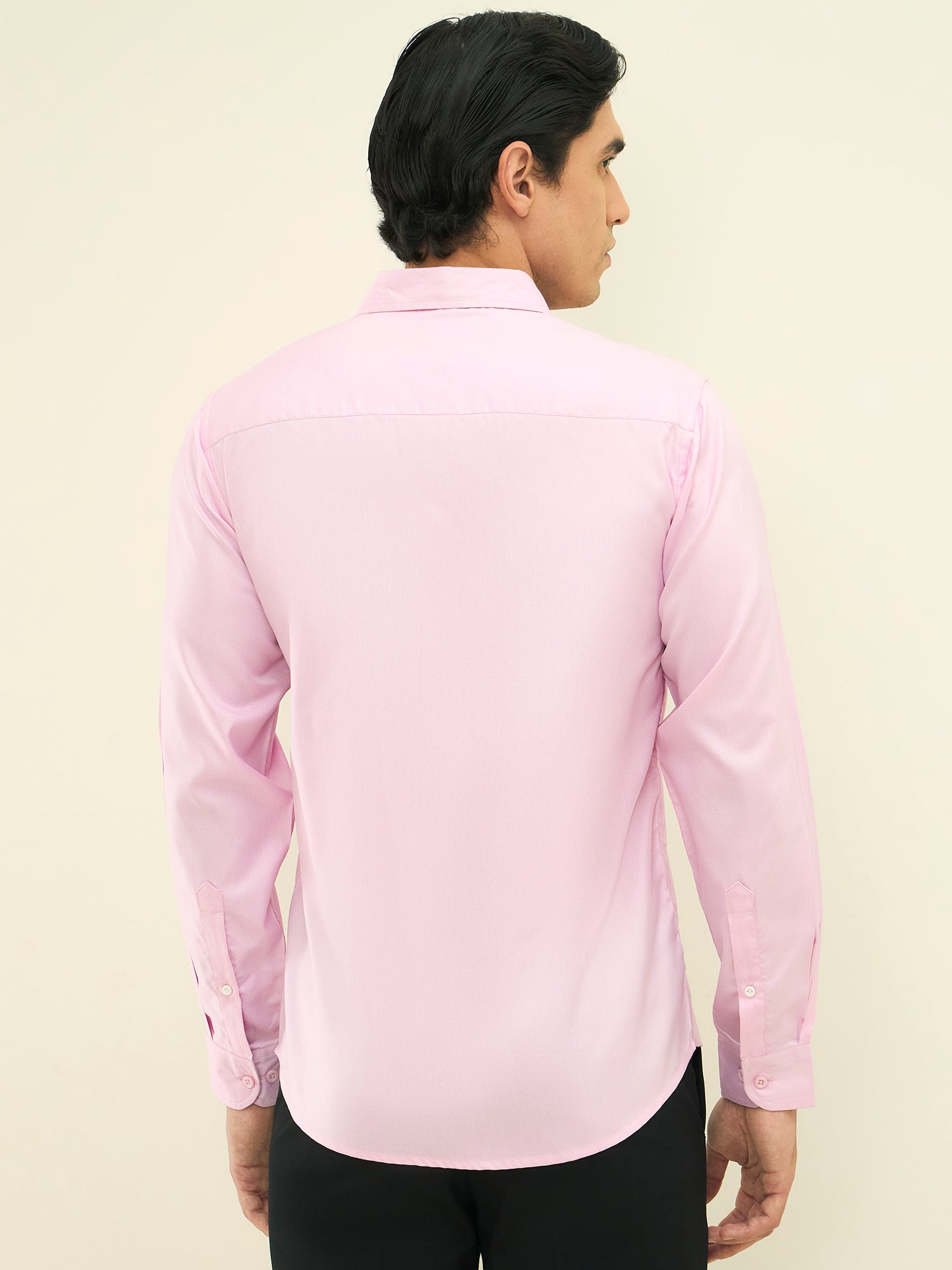 Celeste Silk Blend Shirt — Pink