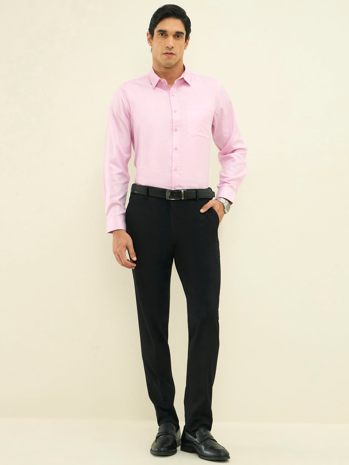 Celeste Silk Blend Shirt — Pink