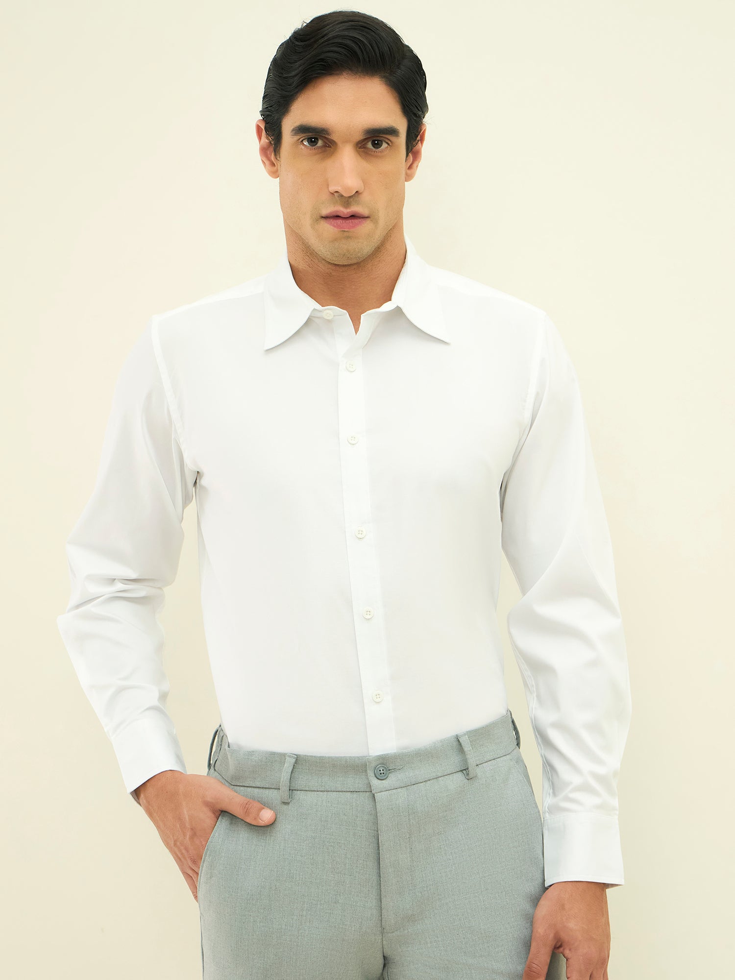 SupimaElite Stretch Shirt — Classic White