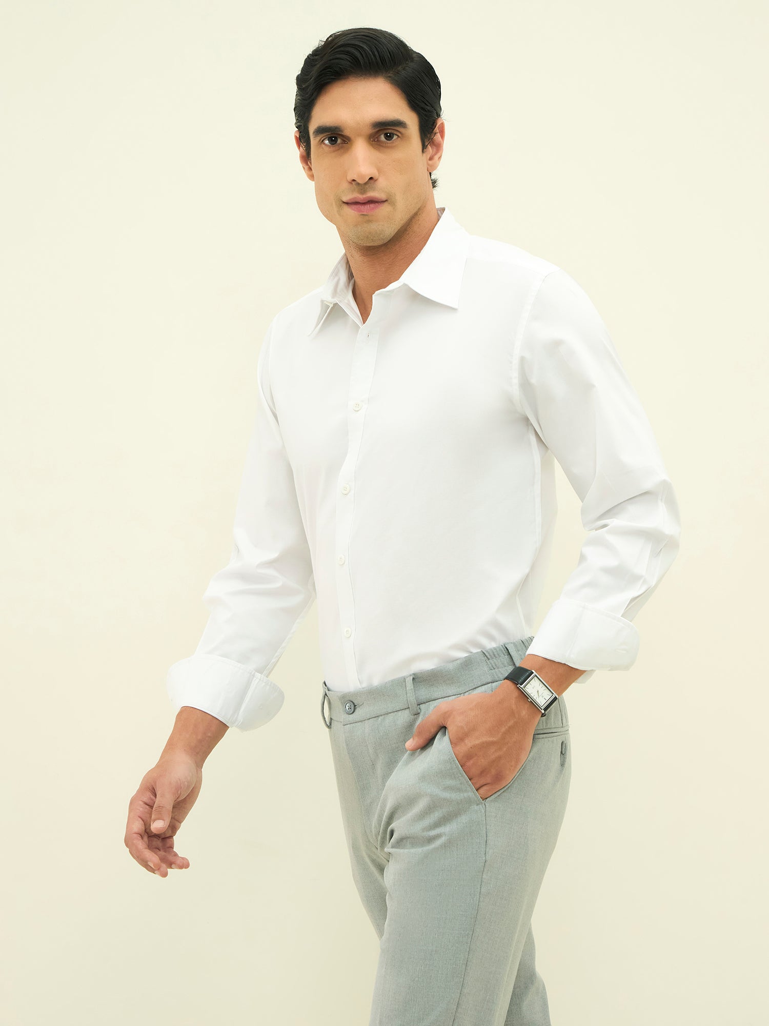 SupimaElite Stretch Shirt — Classic White