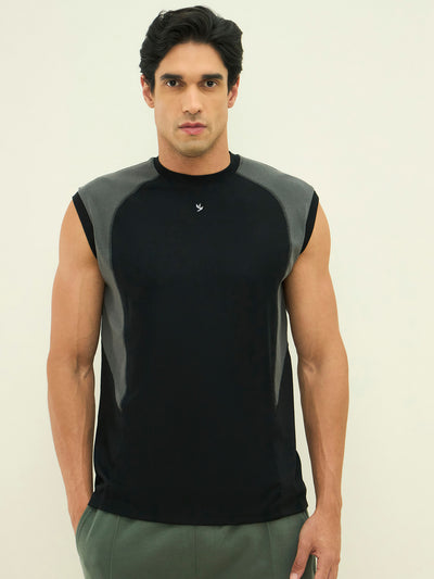 Cotton Modal Stretch Modal Tee - Black