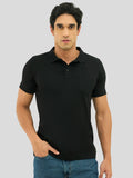 Oxford FlexEdge Cotton Polo - BLACK