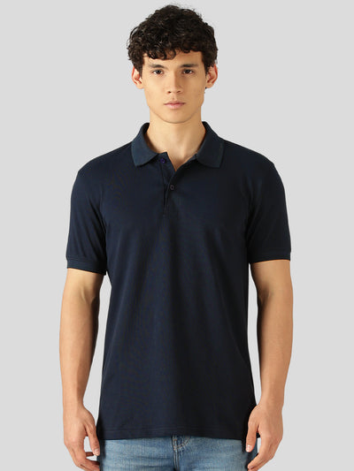 Princeton Flex Pique Polo - Dark Navy