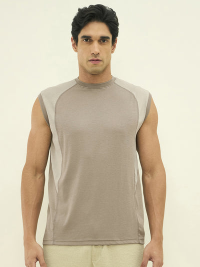 Cool Stretch Athleisure Skinny Fit Vest - Grey