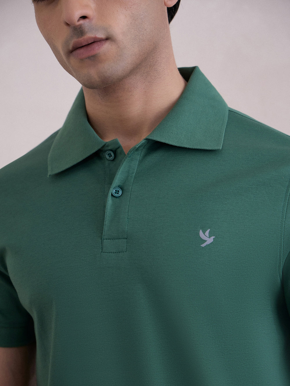 Super Durable Long Sheen Polo T-Shirt - Green