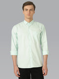 Novus Classic Fit Cotton Formal Shirt - Light Green