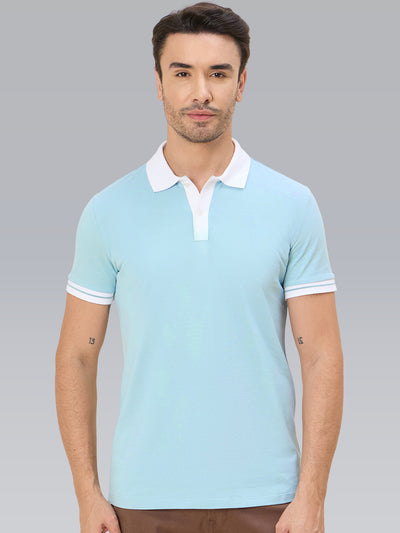 Bjorg Elite Supima Super Fine Cotton Polo - Aqua Blue