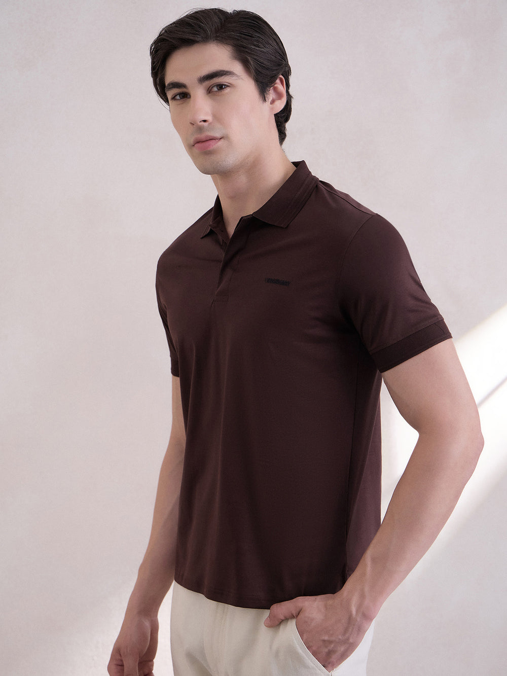 Regular-Fit Polo T-Shirt - Dark Brown - Verosmart