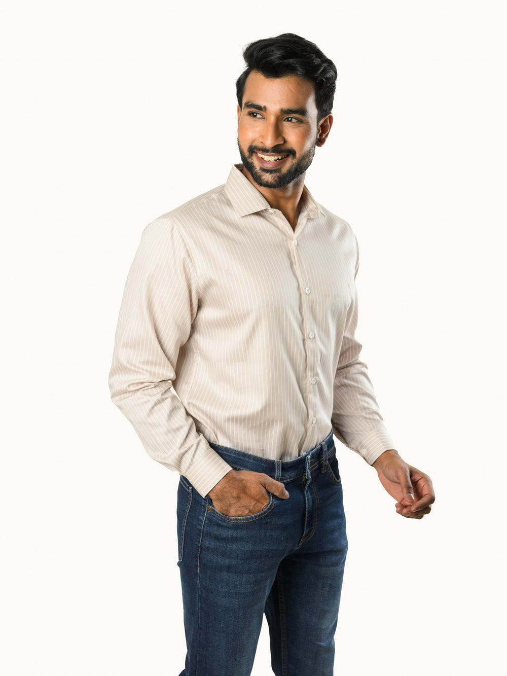 Finest Cotton Formal Shirt - Sand Beige