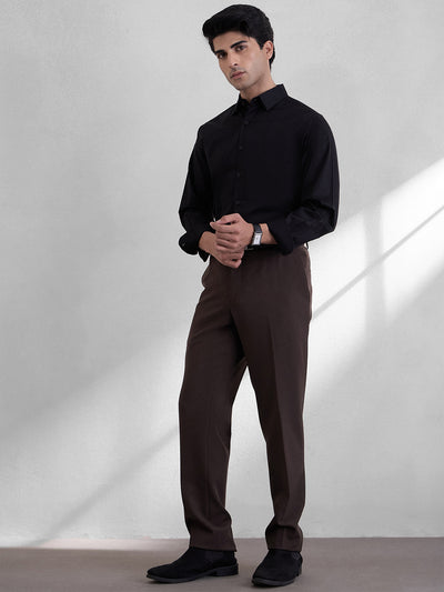 Elite Supima Super Fine Cotton Slim Fit Formal Shirt - Black