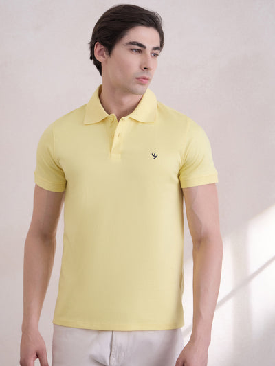 Super Durable Long Sheen Regular-Fit Polo T-Shirt - Yellow