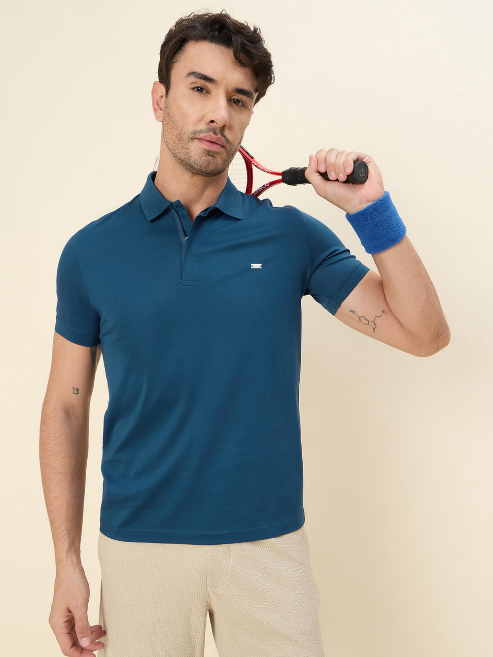 Polo T-Shirt Frontside -  Dark Blue