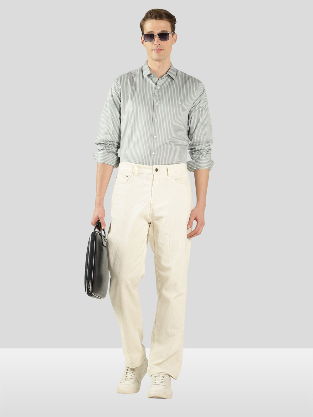 Light Green Cotton Tailored Shirt