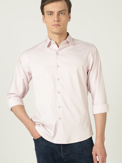 Super Stretch Luxury Cotton Tailored Fit Formal Shirt - Pink