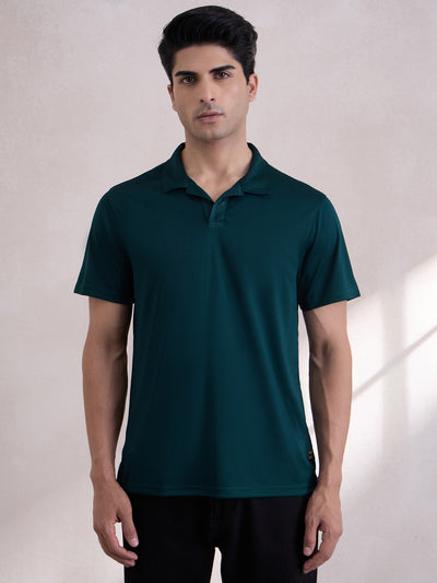 Refined Basic Anti Bacterial Regular-Fit Polo T-Shirt - Green