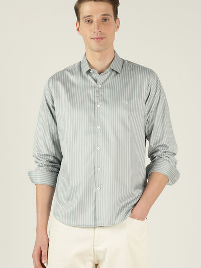 World's Finest Cotton Tailored Fit Formal Shirt - Light Green