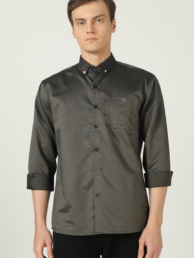 Super Cool Luxury Cotton Comfort Fit Formal Shirt - Charcoal