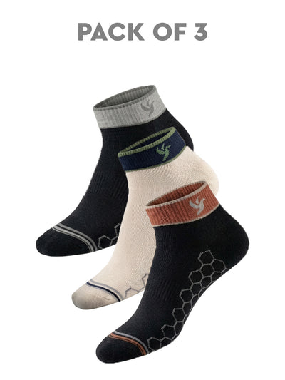 Prism Patterned Stretch Socks-Maroon, Still & Blue Band