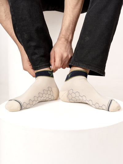 Prism Patterned Stretch Socks-Sky Captain-Blue Band