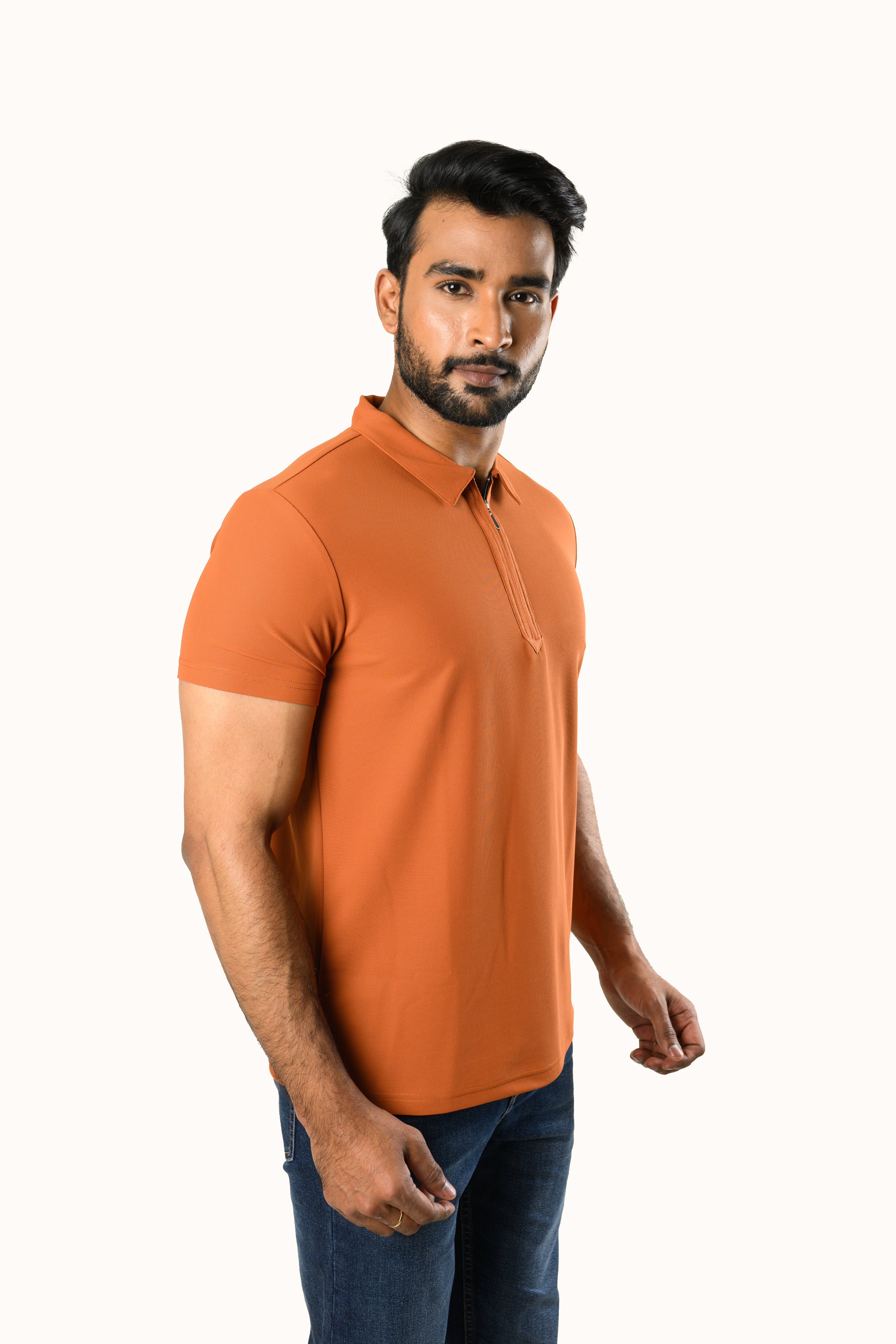 AeroGrid Honeycomb Active Tee-Orange