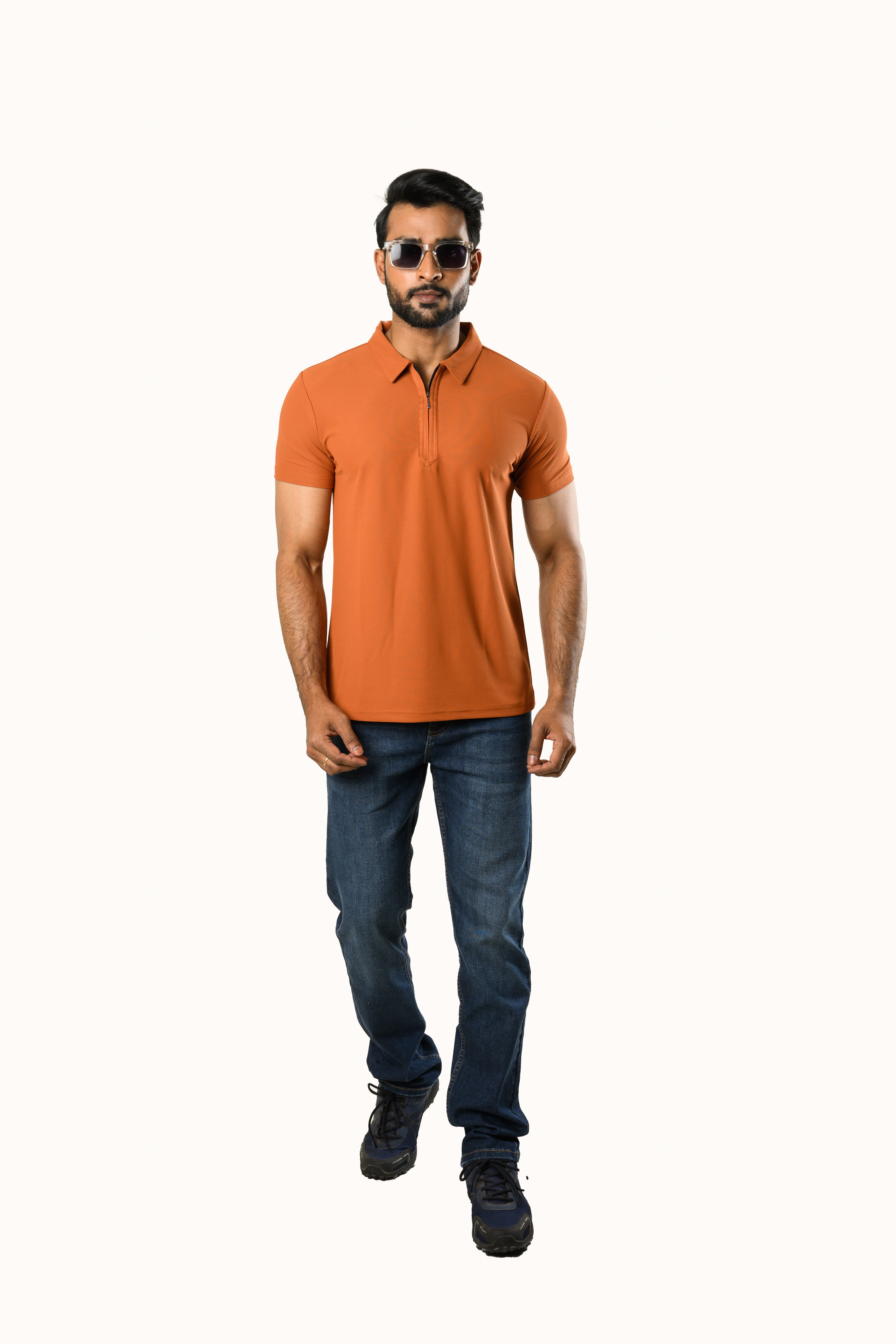 AeroGrid Honeycomb Active Tee-Orange