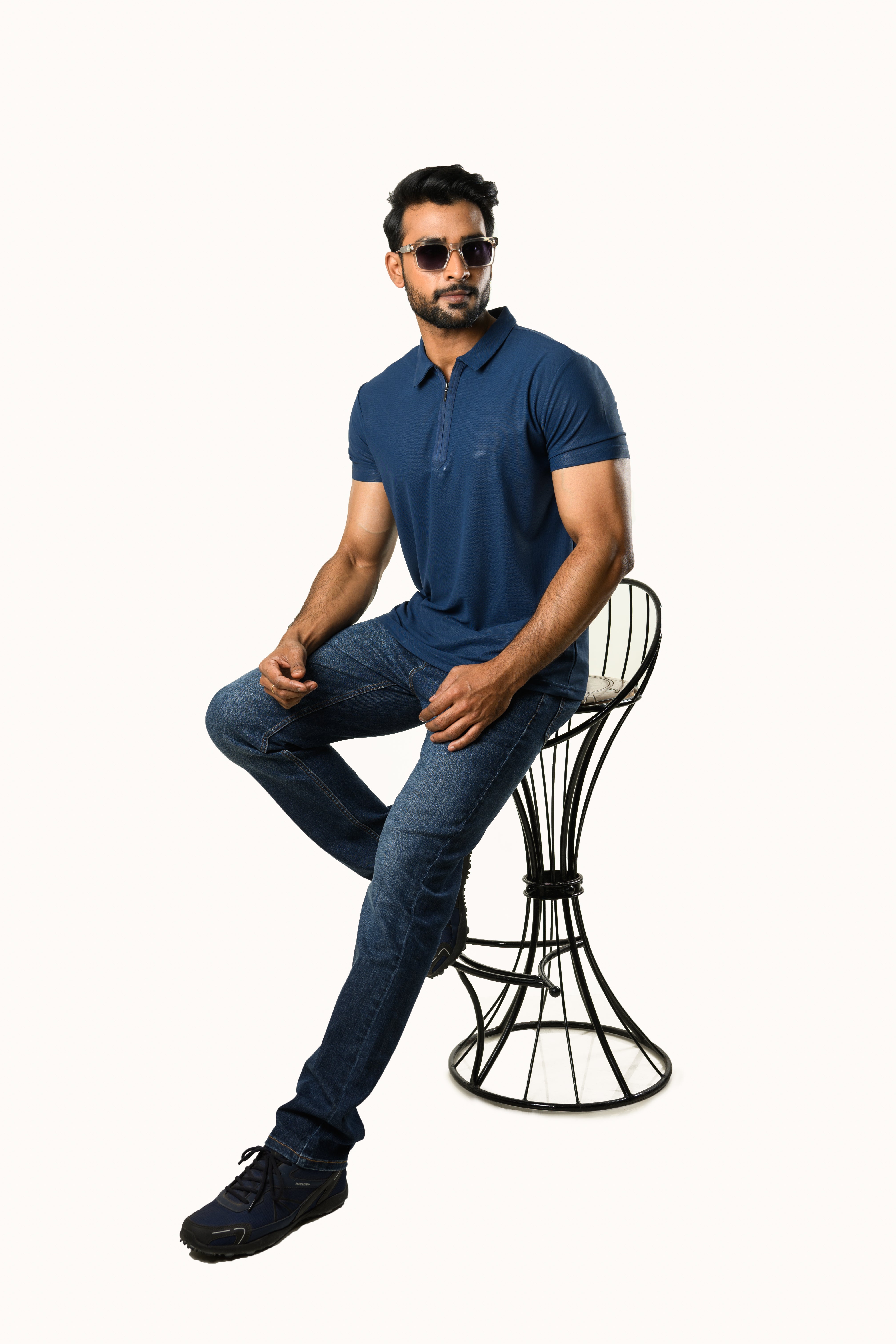 AeroGrid Honeycomb Active Tee-Blue