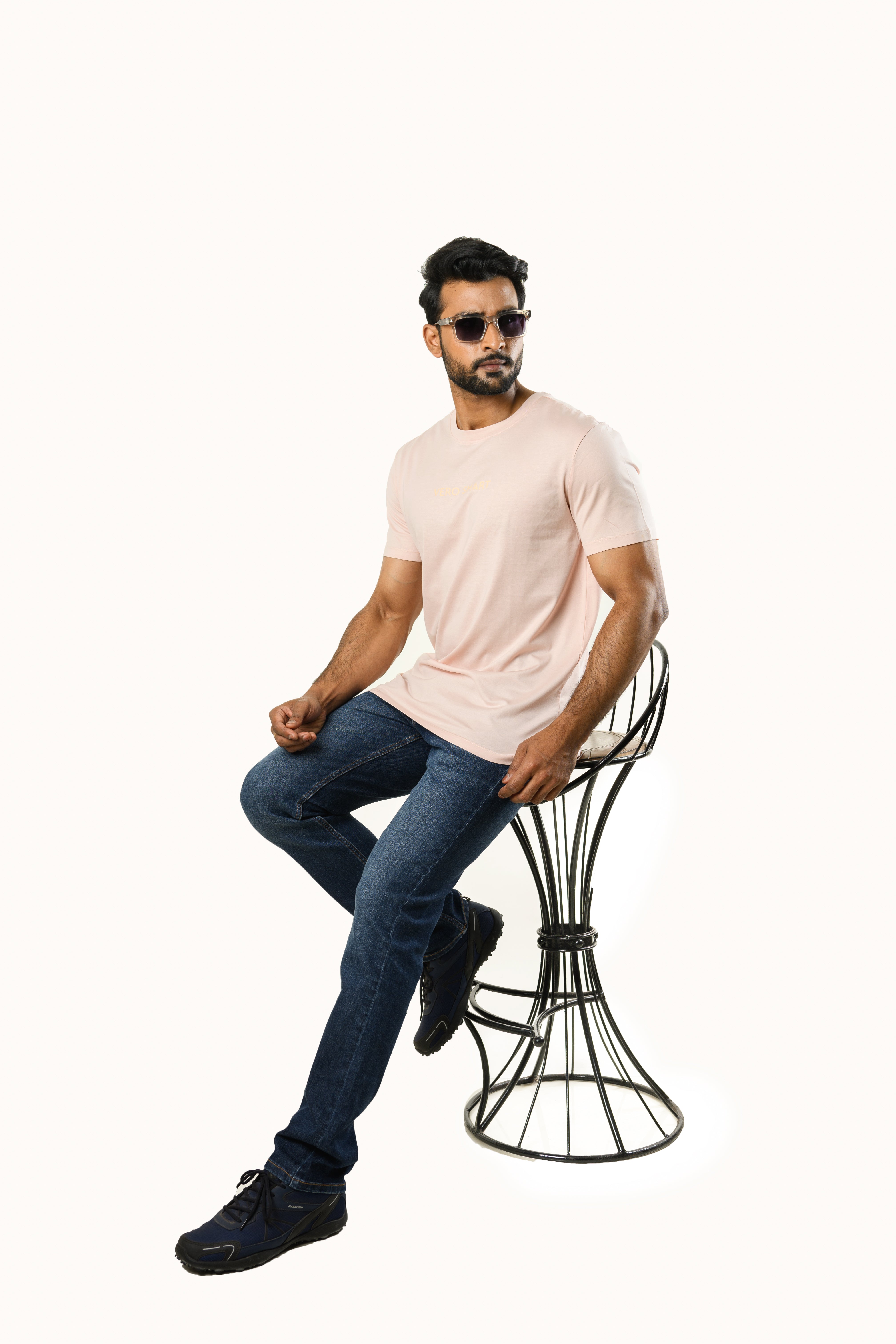 Suprema Silkgent Pink Tint Round Neck T-Shirt Regular Fit