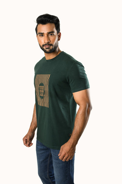 Augusta Winner Dark Green Round Neck T-Shirt Regular Fit