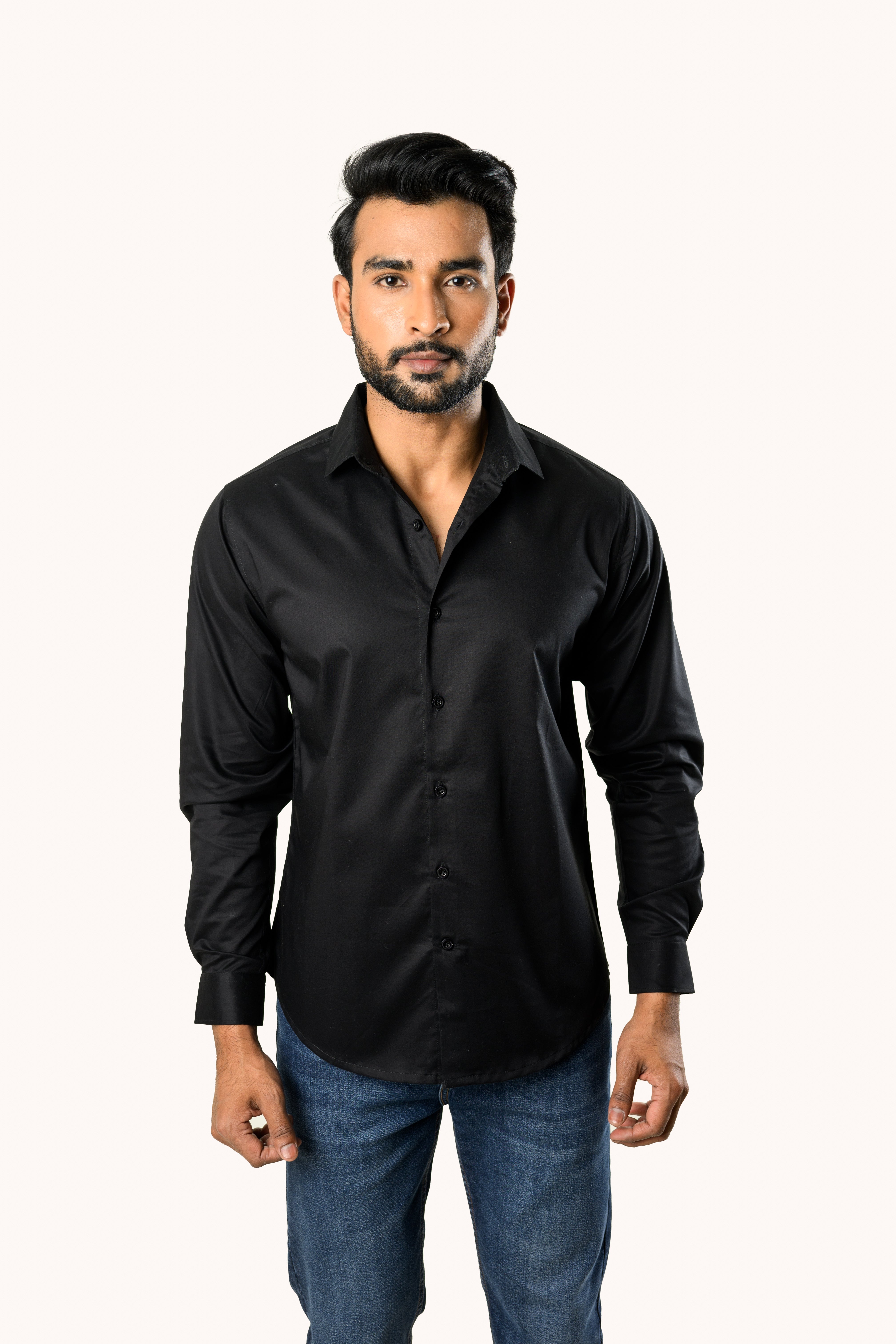 SupimaElite Stretch Shirt — Classic Black