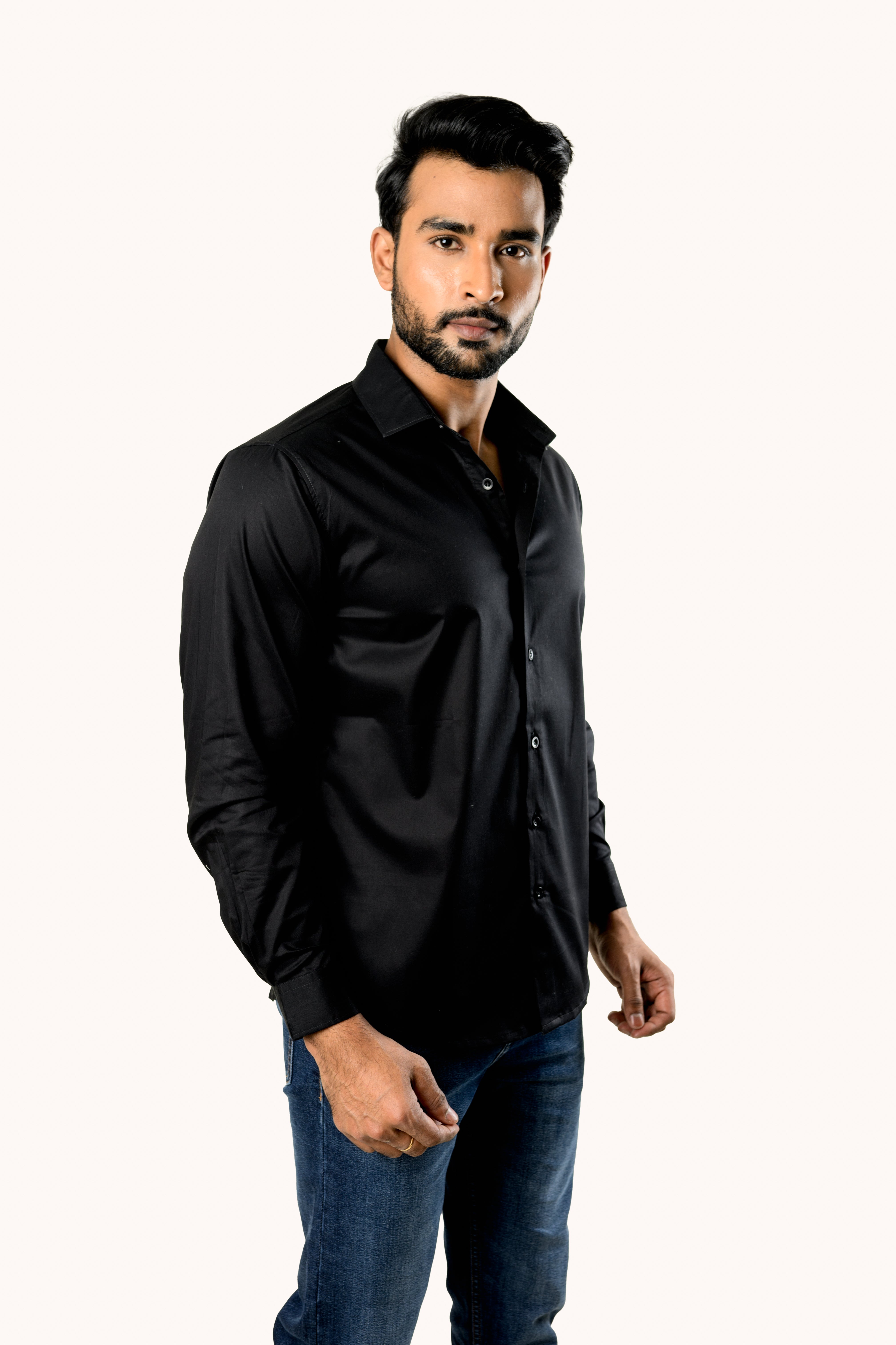 SupimaElite Stretch Shirt — Classic Black