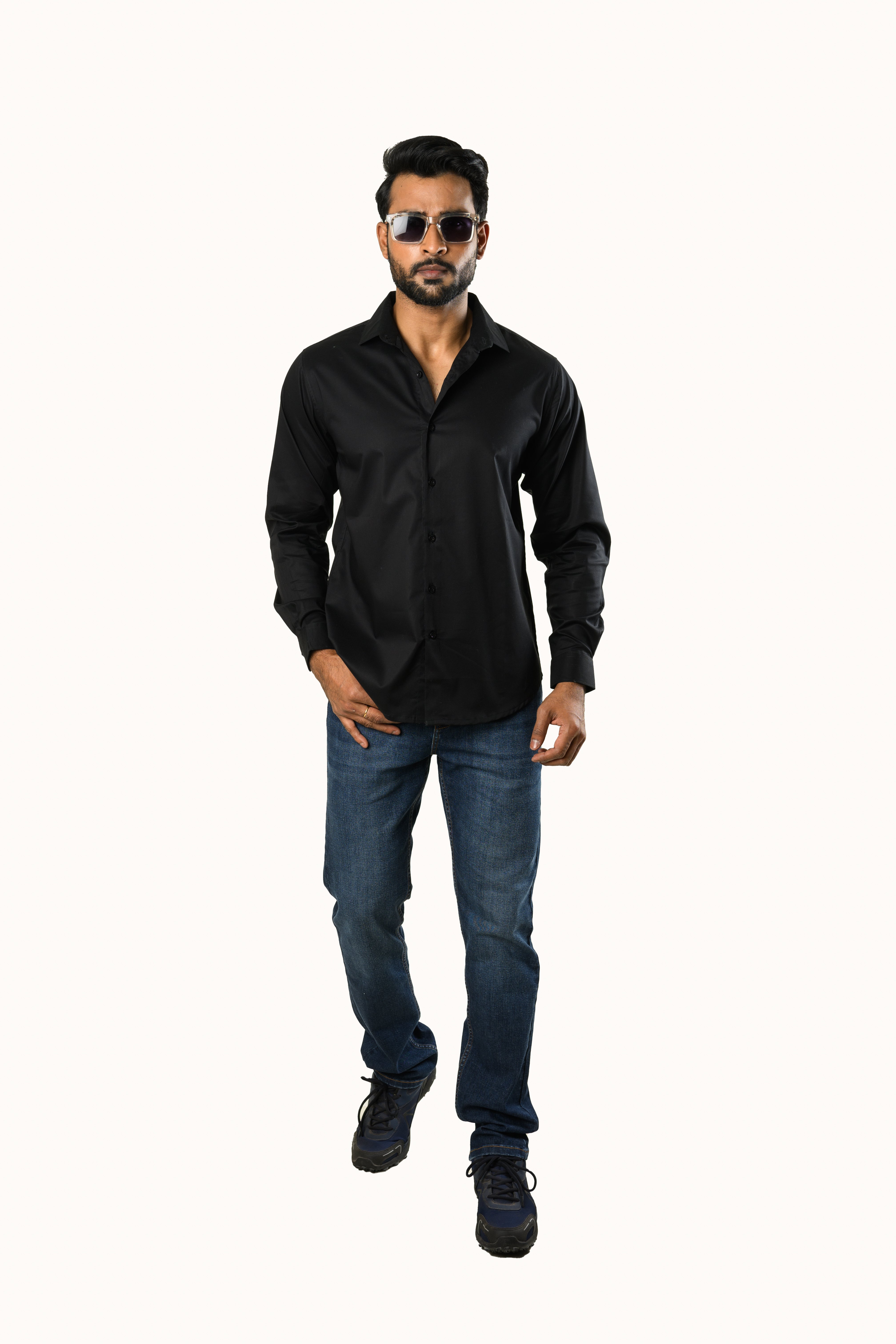 SupimaElite Stretch Shirt — Classic Black