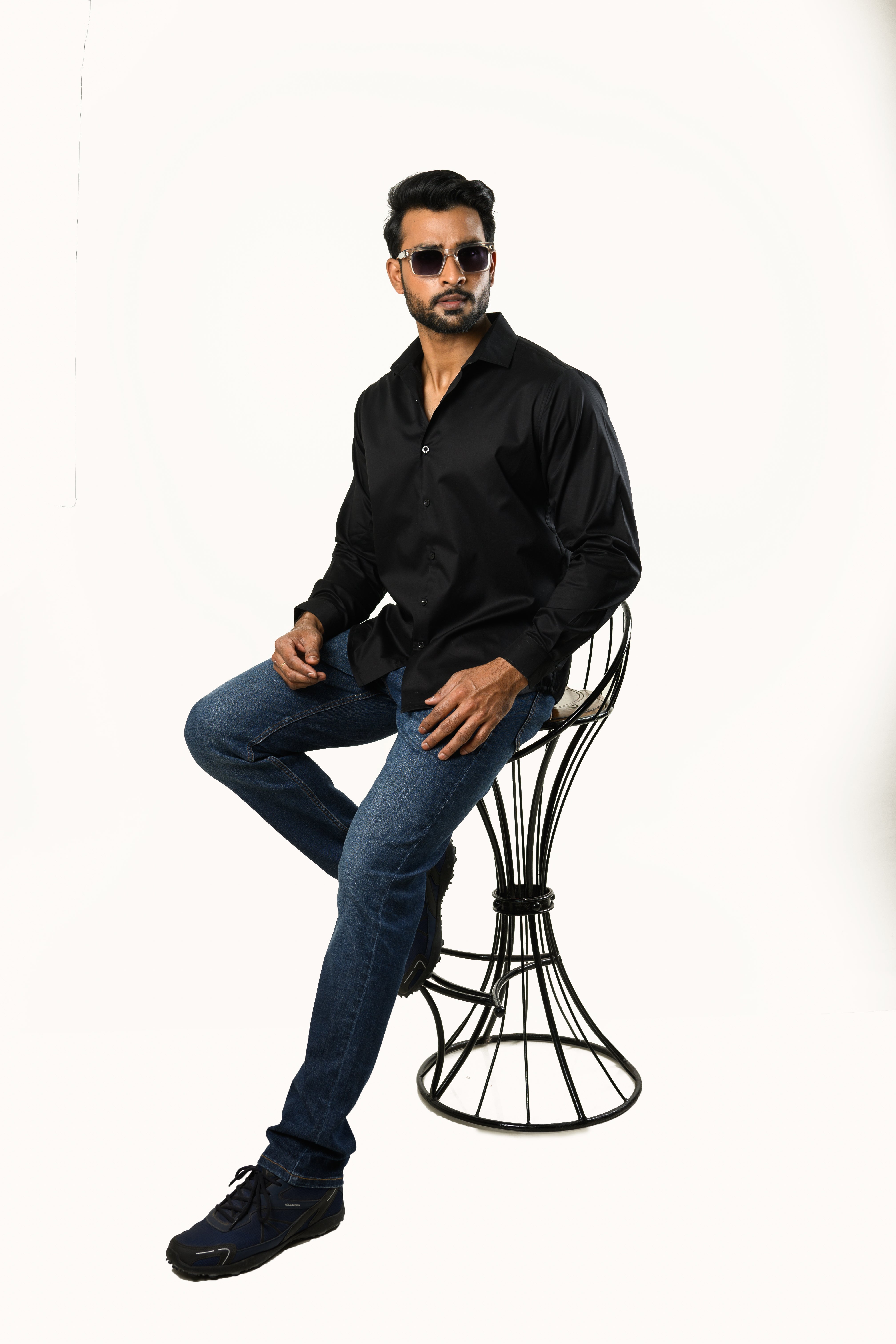 SupimaElite Stretch Shirt — Classic Black