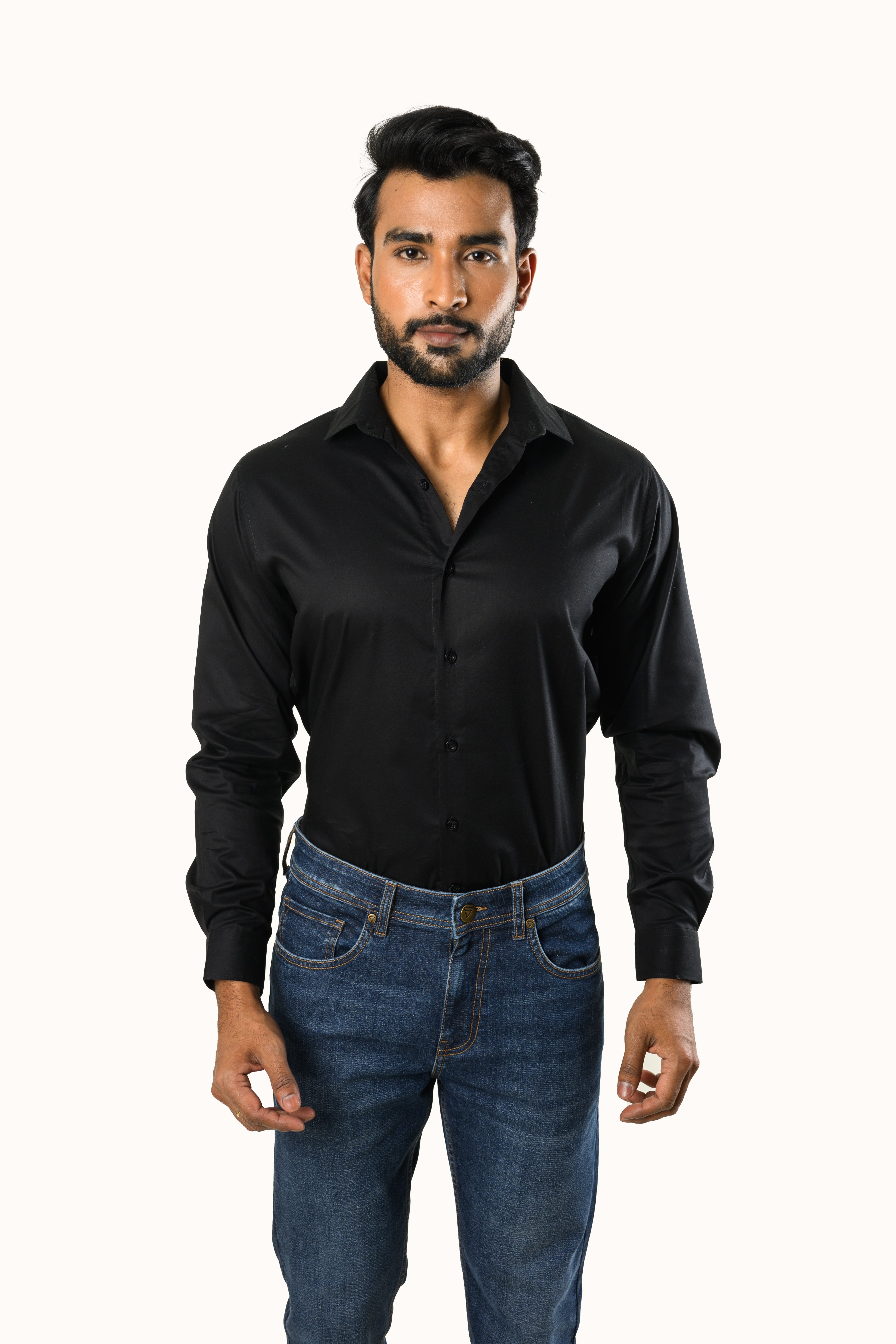 SupimaElite Stretch Shirt — Classic Black
