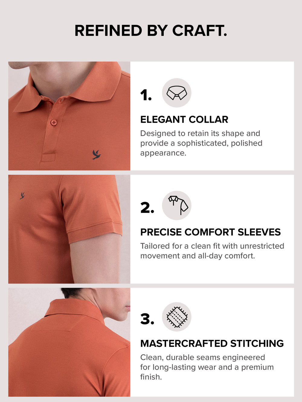Polo T-Shirt - Rust Orange