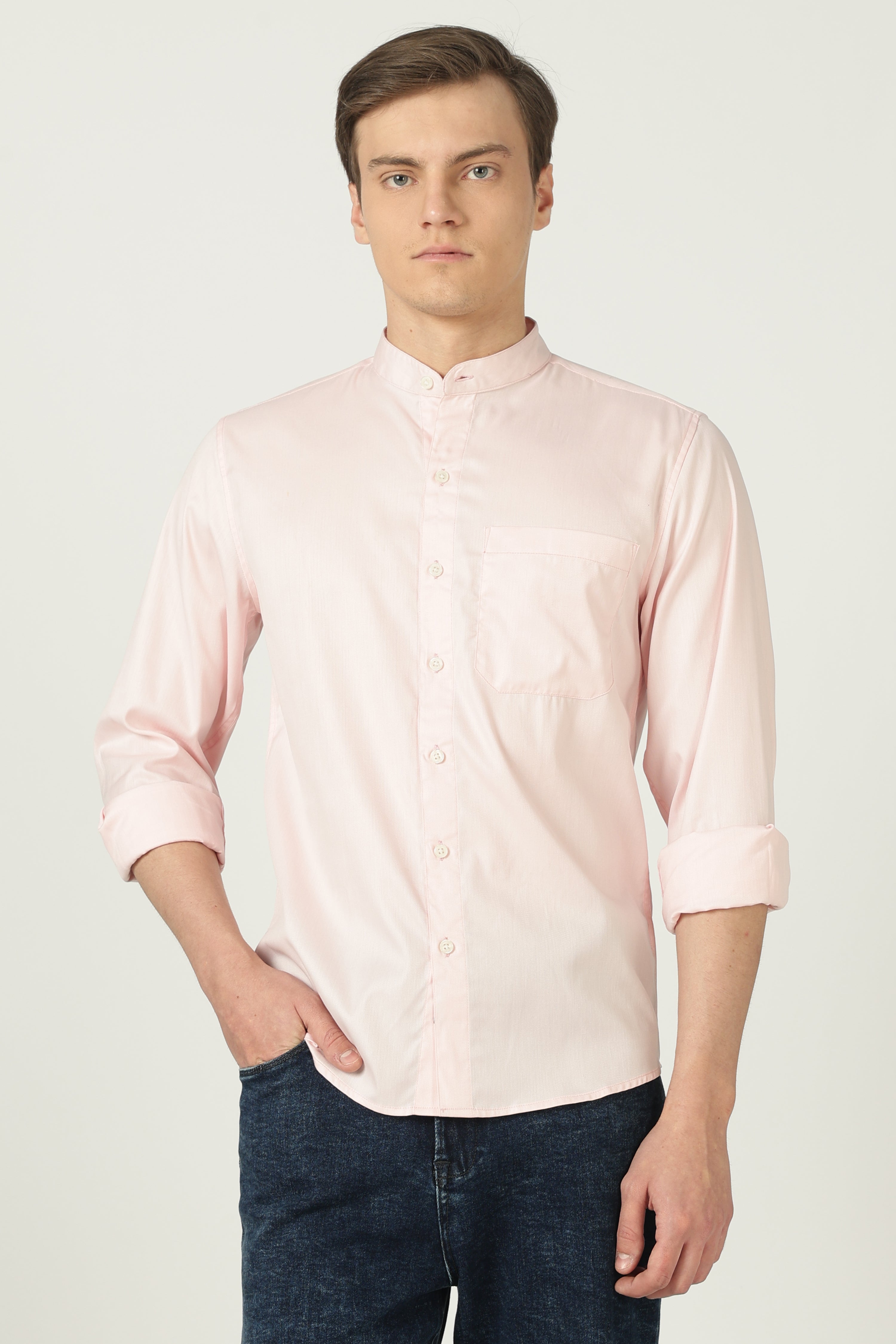 Celeste EasyCare Cotton Shirt-Pink