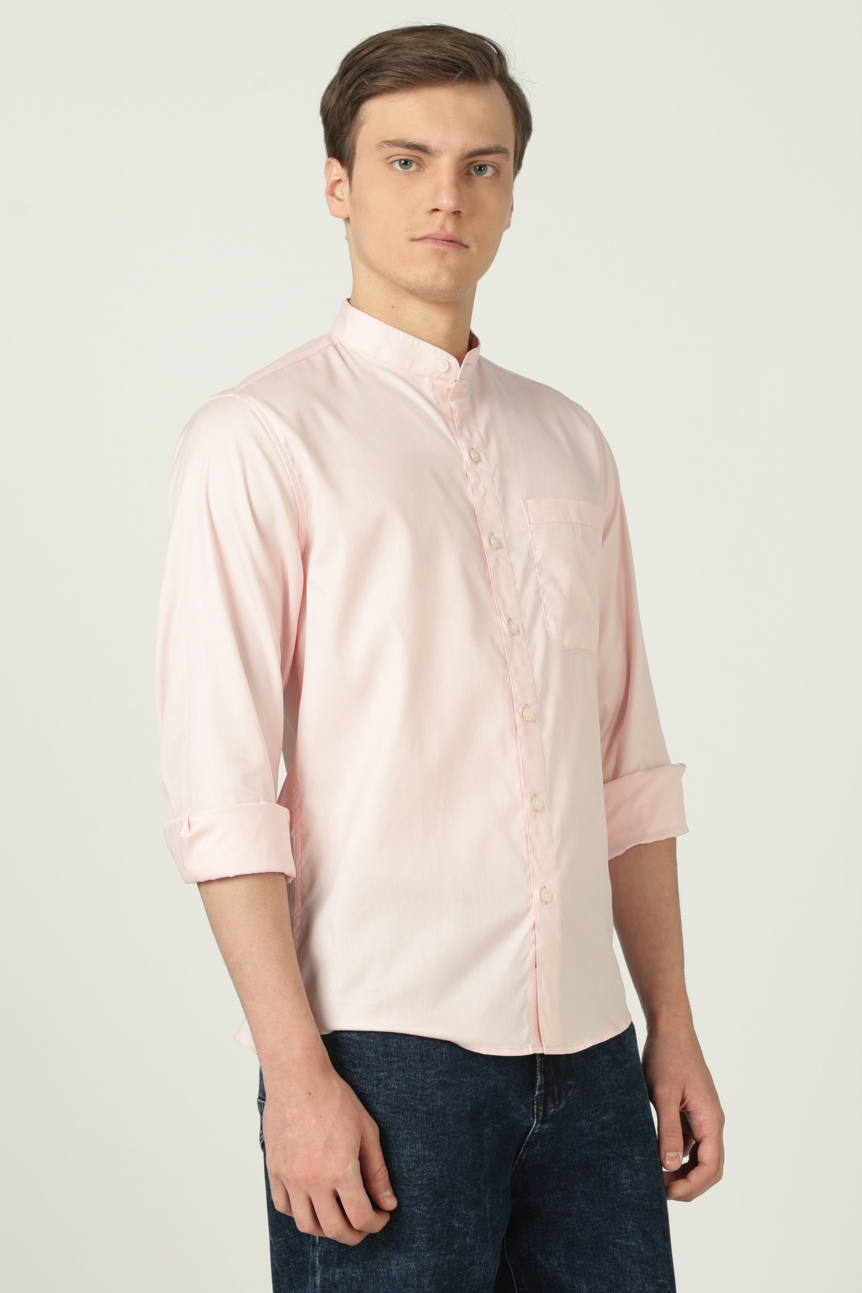 Celeste EasyCare Cotton Shirt-Pink
