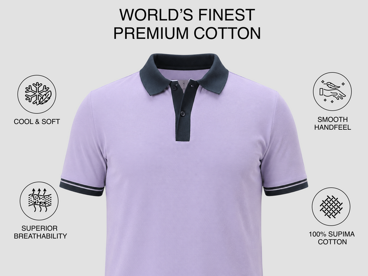 Bjorg Elite Supima Super Fine Cotton Polo - Lavender