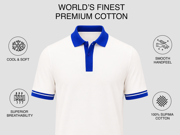 Bjorg Elite Supima Super Fine Cotton Polo - White