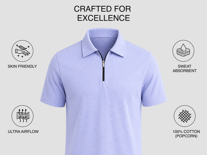 Columbia AirEase Cotton Polo - Light Blue