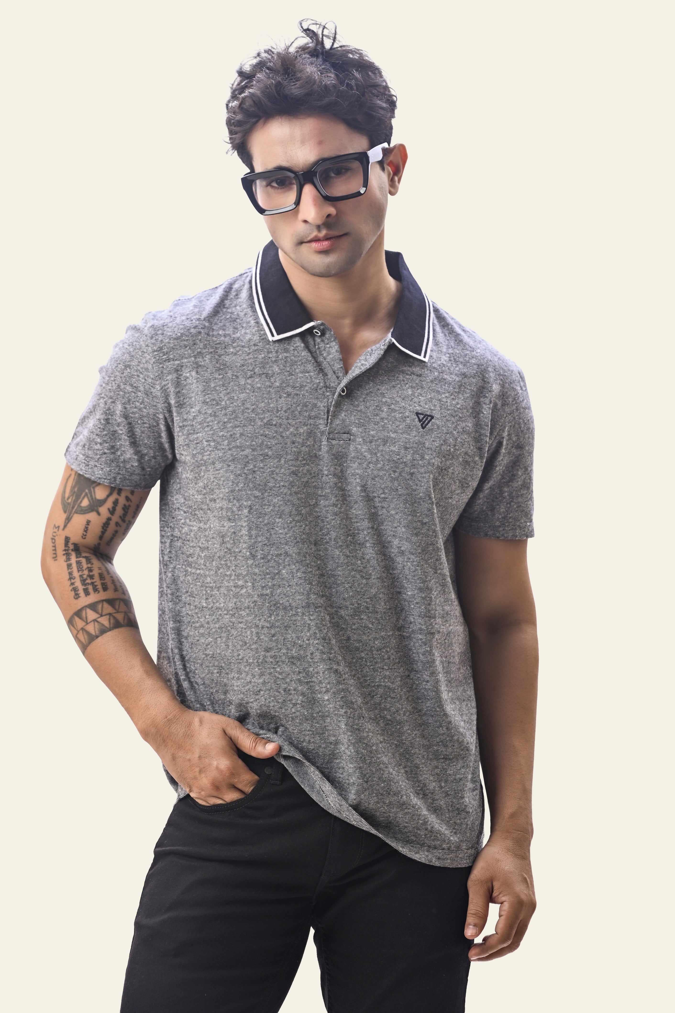 Henley Textured Transition Polo