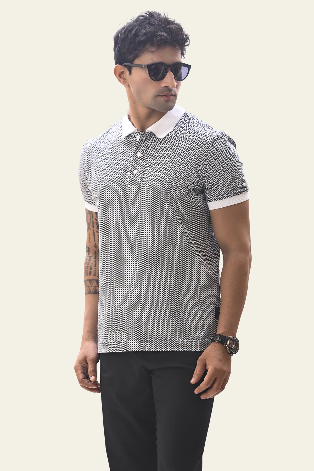 Ascot Champion White Polo-T-Shirt Regular Fit