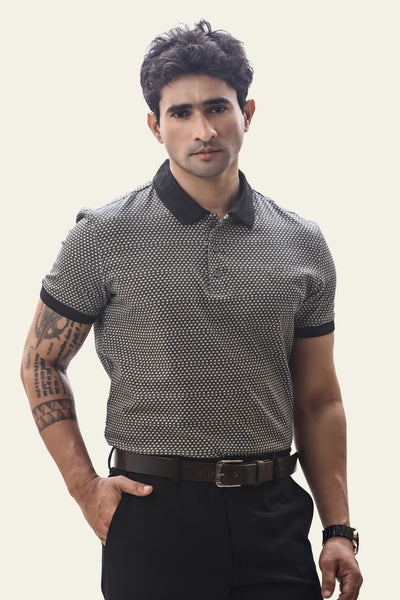 Ascot Champion Black Polo-T-Shirt Regular Fit