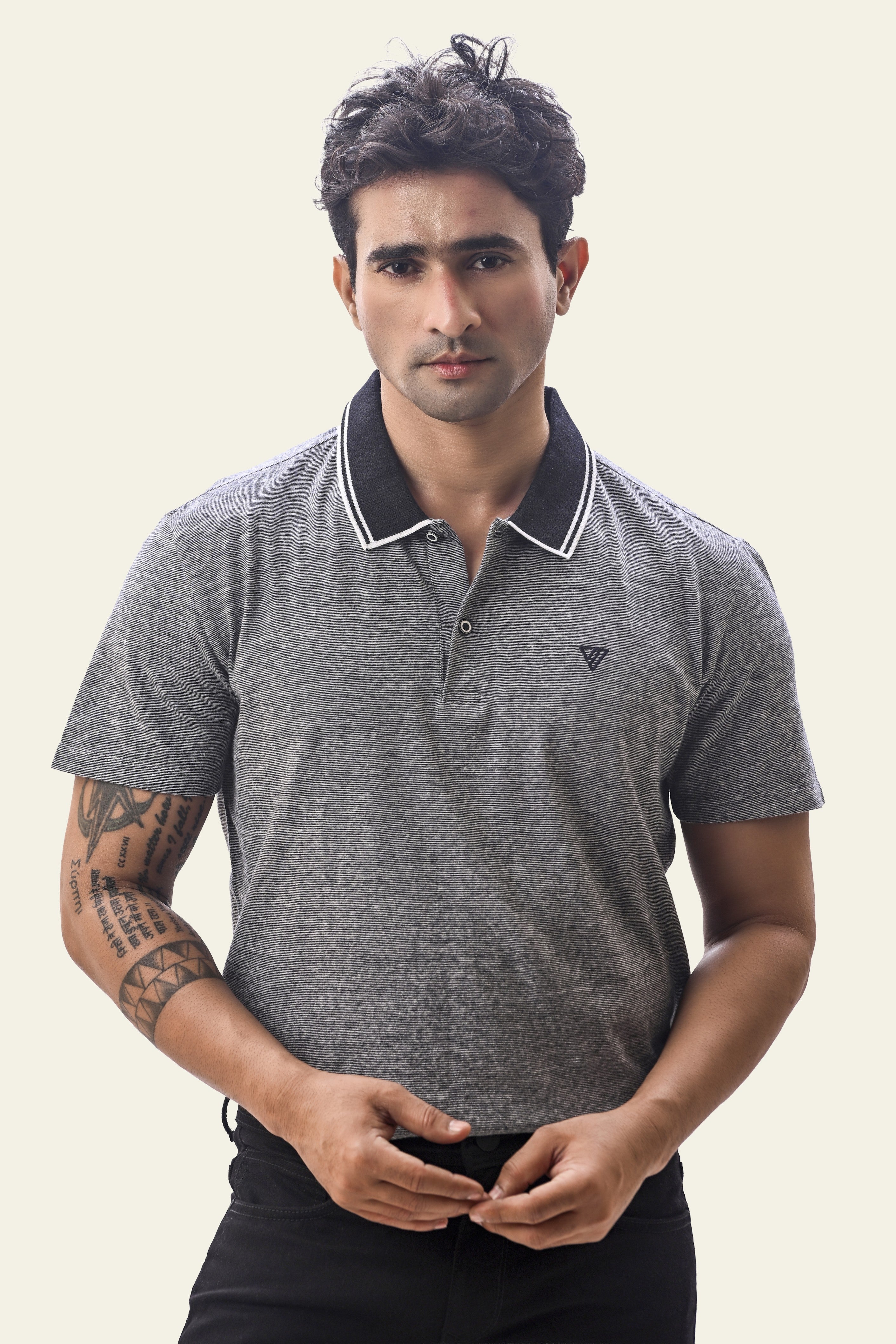 Henley Textured Transition Polo