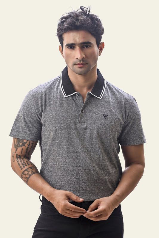 Henley Textured Transition Polo 2822