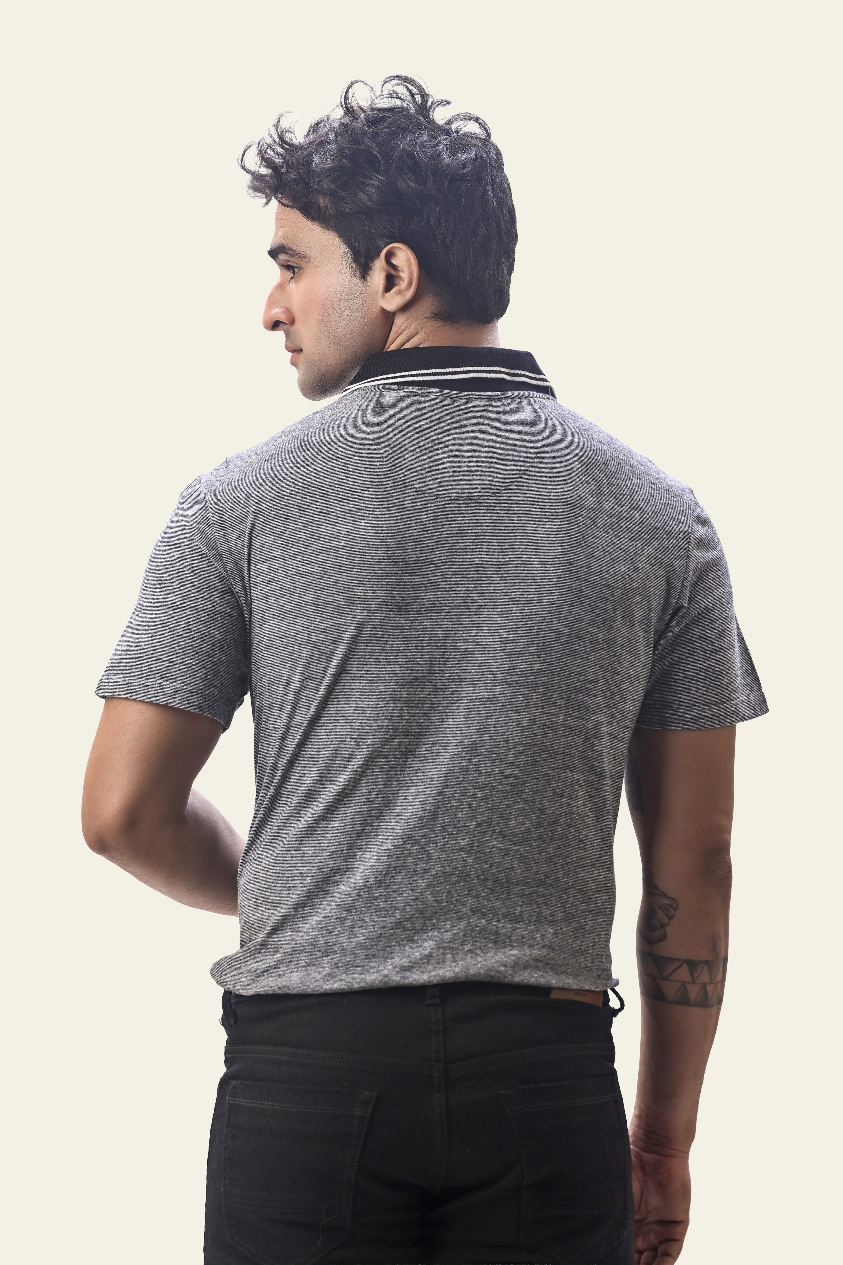 Henley Textured Transition Polo