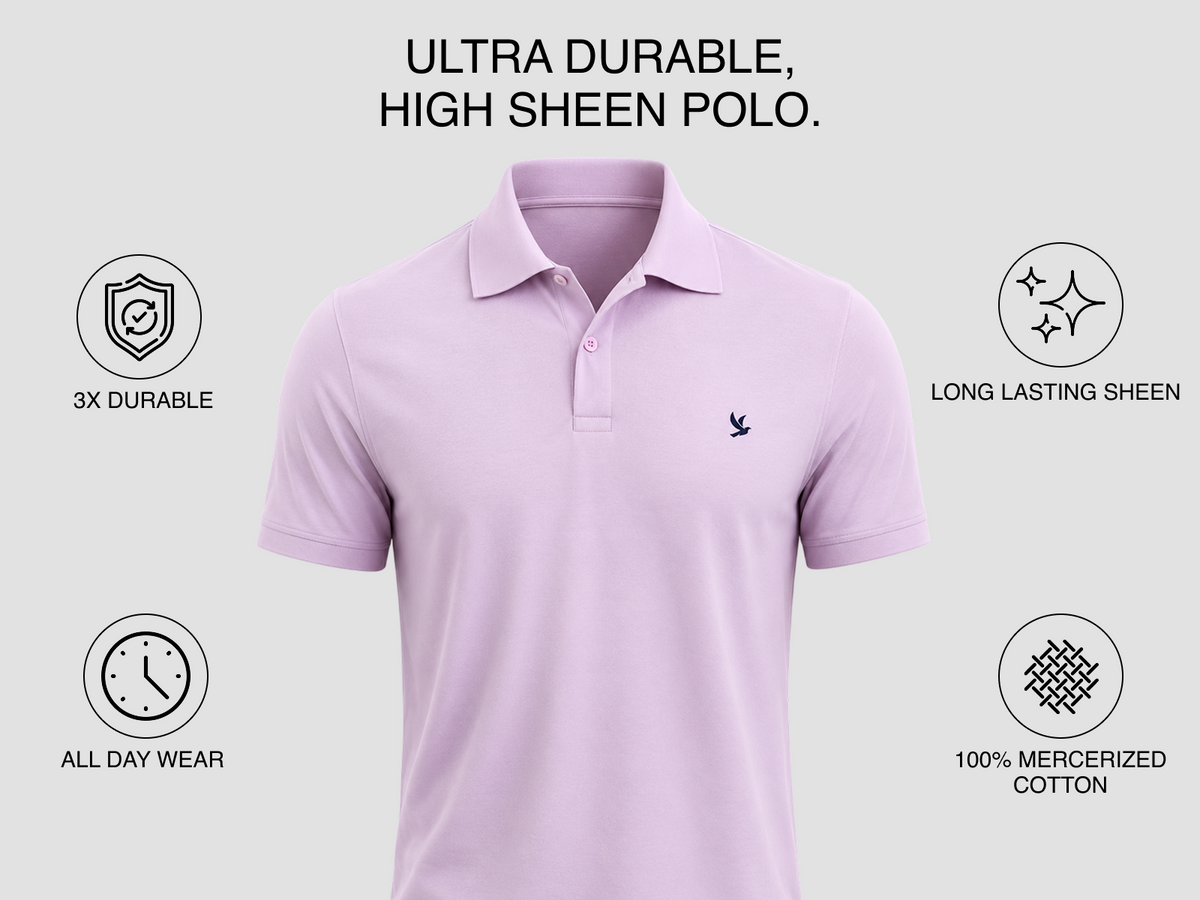 Princeton Flex Pique Polo - Dusky Pink