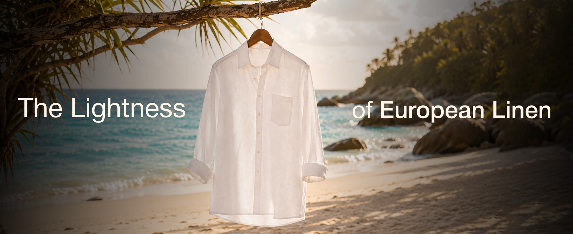 Santorini European Regular Linen Shirt - White